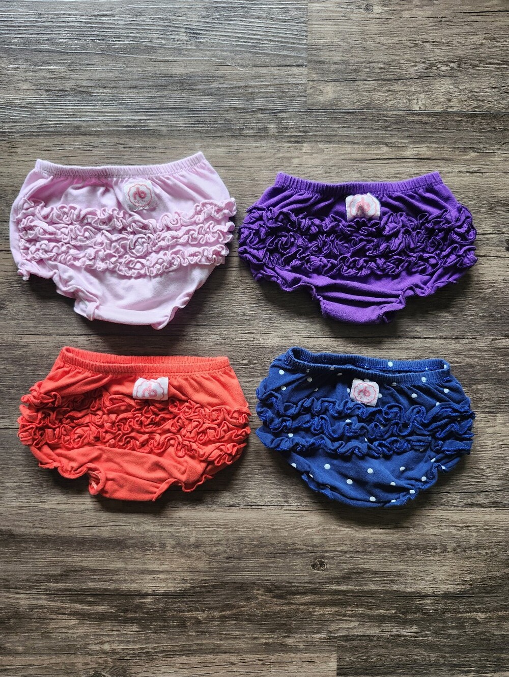 Ruffle Butts Diaper Cover Bloomers Bundle Pink, Purple, Red, Navy Blue
